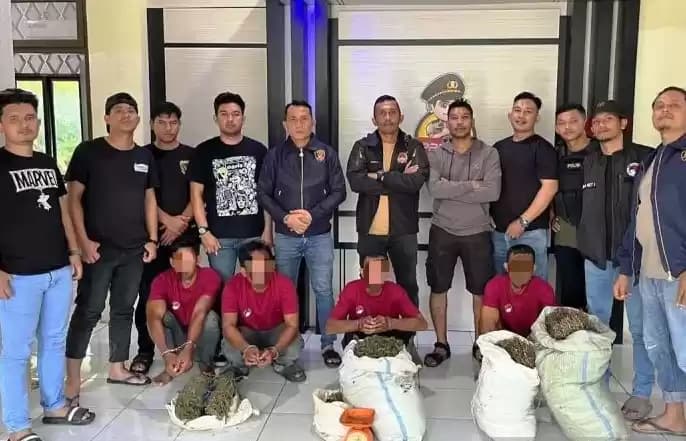 Foto Pelaku Pengedar ganja di Aceh