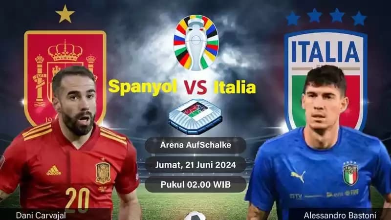Foto Spanyol vs Italia