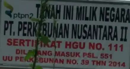 Lahan  PTPN II