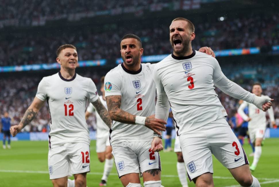 Babak Pertama Italia vs Inggris Final EURO 2020, Luke Shaw Bawa The Three Lions Unggul 1-0