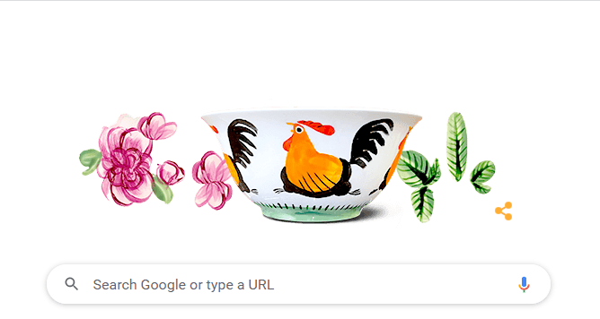 Mangkuk Ayam Jago Tampil di Google Doodle Hari Ini, Apa Artinya?