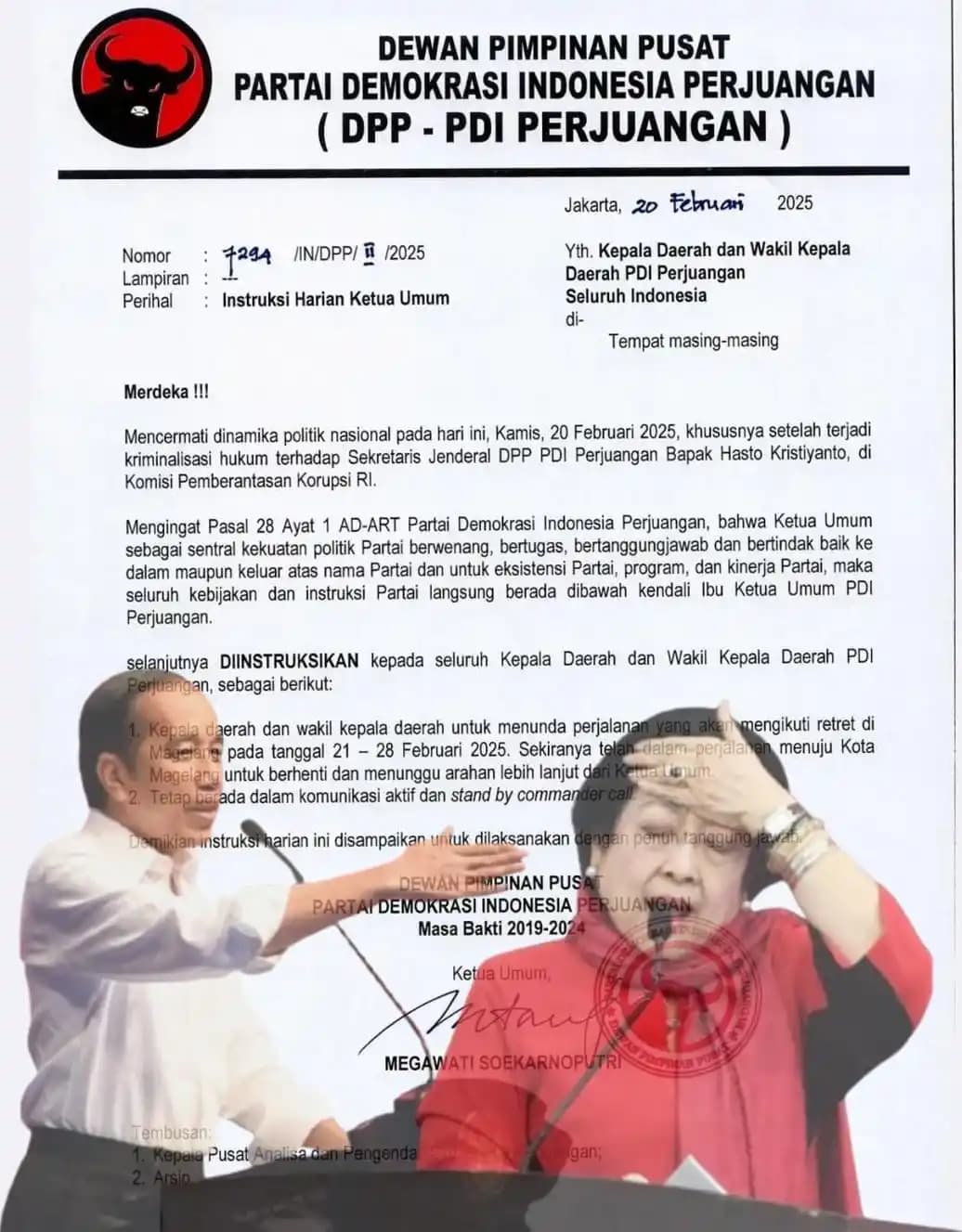 Megawati  dan Jokowi soal Retreat