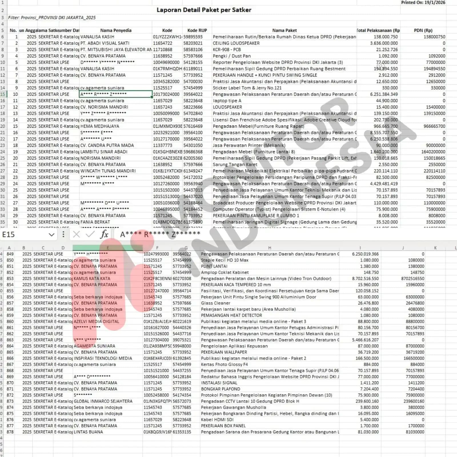 Proyek DPRD DKI Jakarta Tanpa Tender