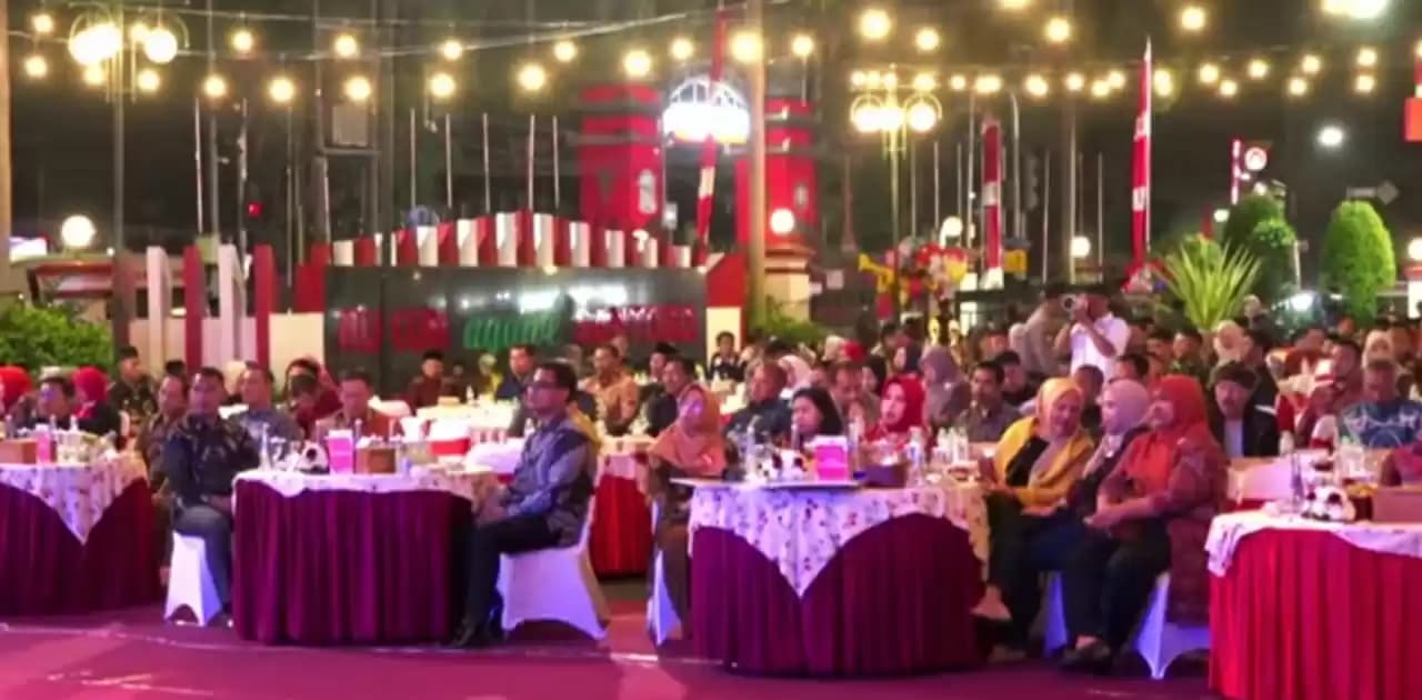 Suasana resepsi Pesta Merah Putih
