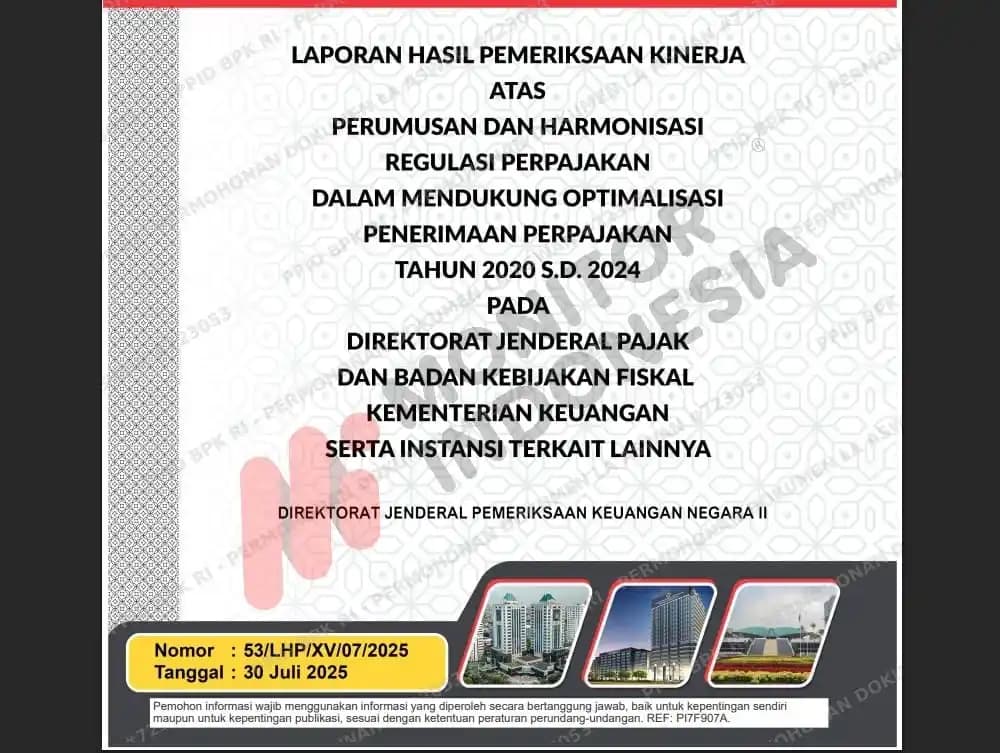 Temuan BPK di Dirjen Pajak