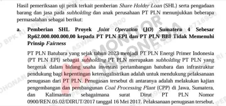 Temuan BPK PLN 5