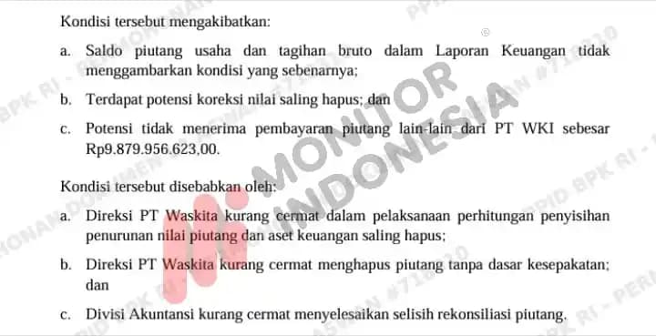 Temuan BPK Waskita Karya 6