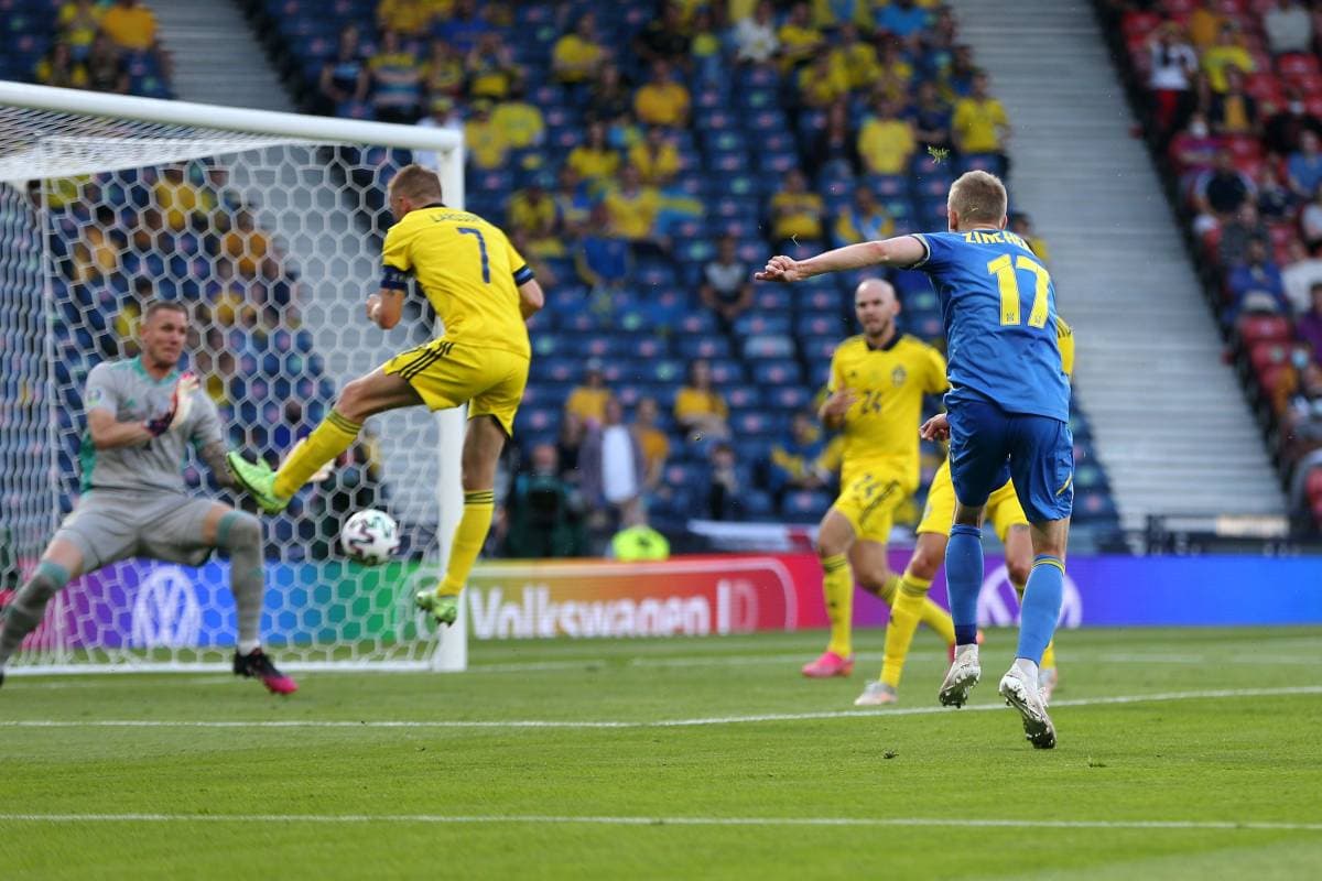 Swedia vs Ukraina Imbang di Babak Pertama, Skor 1-1