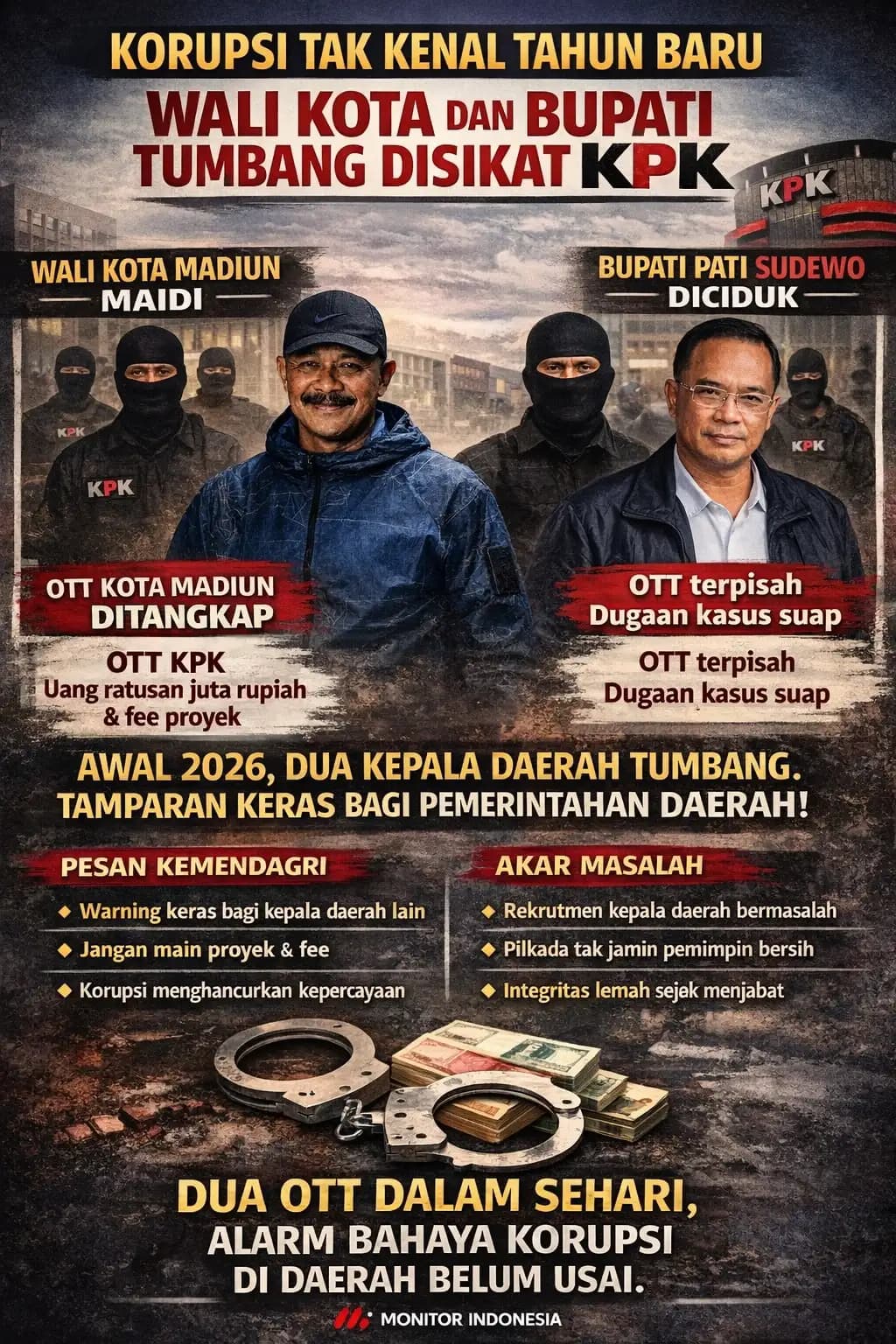 Infografis - Korupsi Tak Kenal Tahun Baru - Wali Kota dan Bupati Tumbang Disikat KPK (Dok MI)