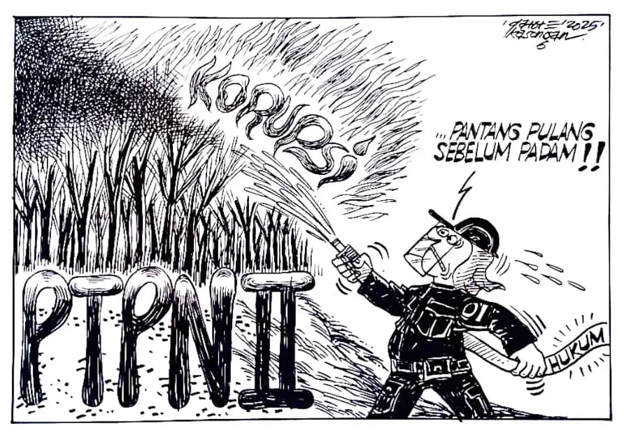 Karikatur - Ilustrasi - Pantang Pulang Sebelum Padam (Dok MI)