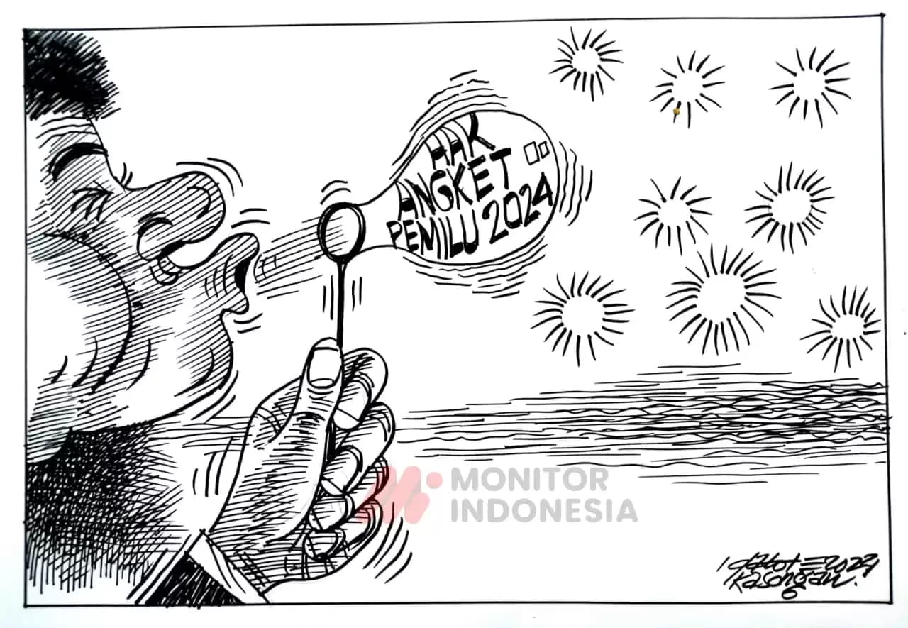Karikatur - Ilustrasi - Hak Angket Pemilu 2024