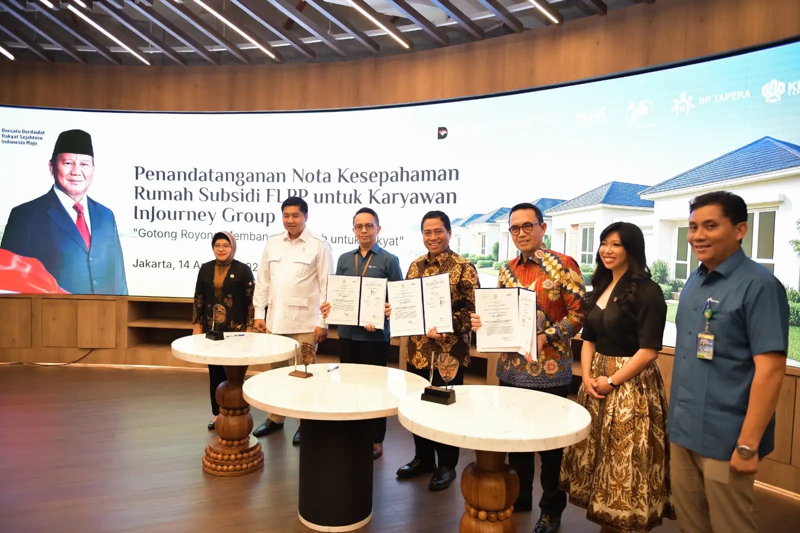 Penandatanganan Nota Kesepahaman Rumah Subsidi Untuk Karyawan InJourney Group (Foto: BTN)