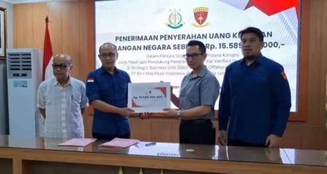 Kerugian Rp15,5 M Dikembalikan Tersangka Swasta, Tapi Pejabat BKI Jangan Bermimpi Lolos dari Jerat Hukum