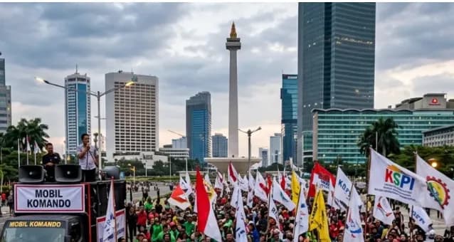 Di Hadapan Prabowo, Buruh Bawa 11 Tuntutan saat May Day di Monas