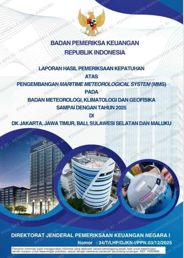 BPK Ungkap Dugaan Kelebihan Bayar Rp15 Ribu Euro di Proyek Sistem Meteorologi BMKG