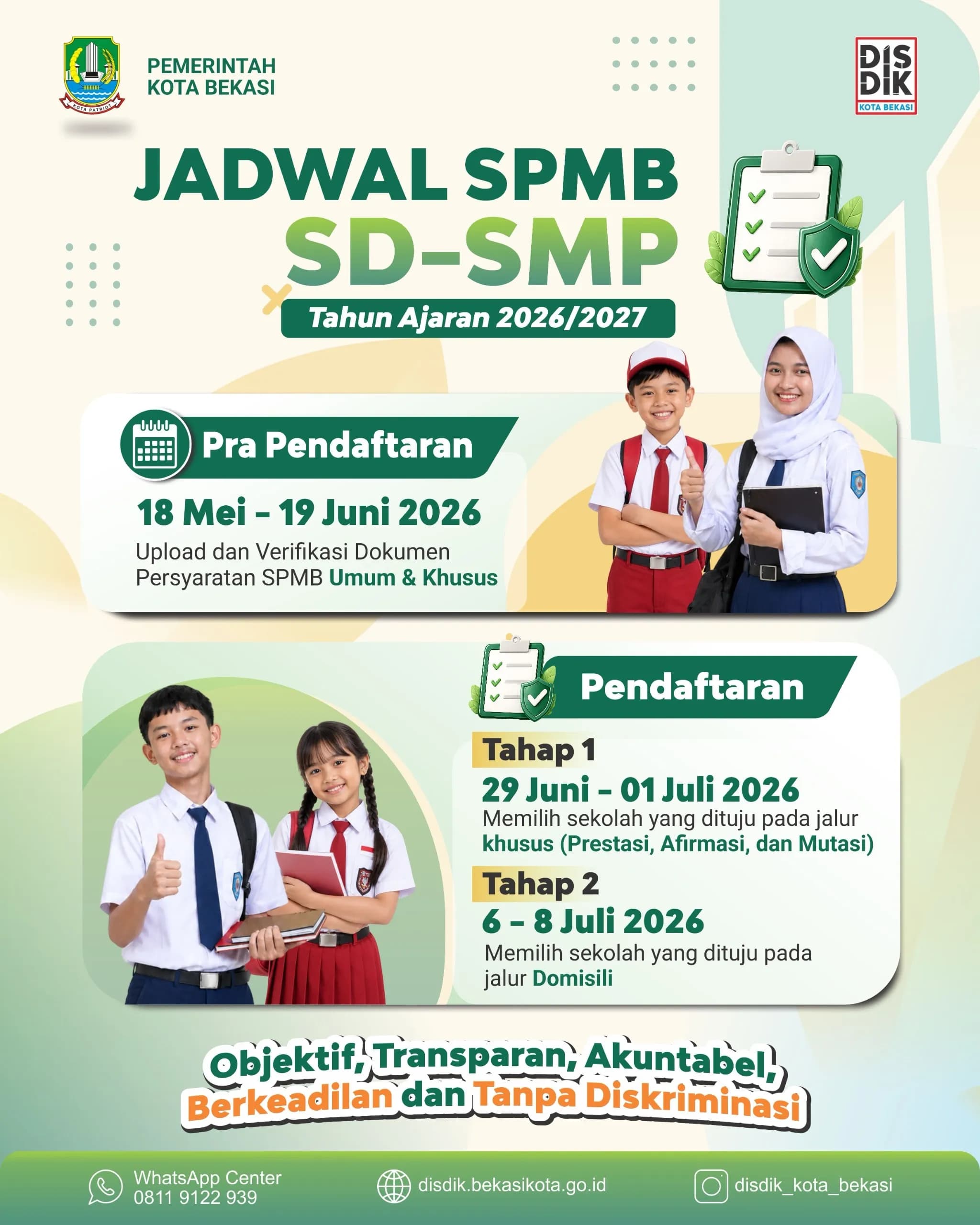 Disdik Kota Bekasi Tetapkan Jadwal SPMB 2026-2027