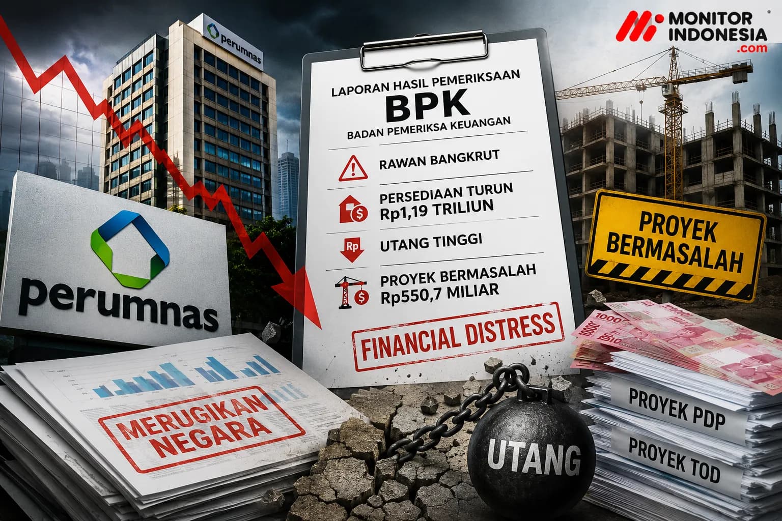 Krisis Perumnas: Terancam Bangkrut, Persediaan Rp1,19 T Anjlok dan Proyek Bermasalah Rp550 M