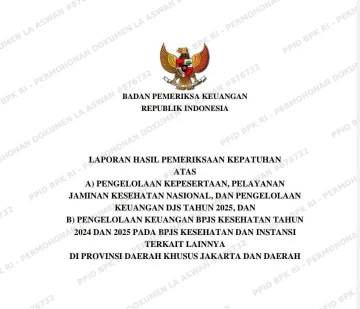 BPK Bongkar Carut-Marut Iuran BPJS Kesehatan: Warga Meninggal Masih Ditagih, Data Ganda Sedot Rp53 Miliar