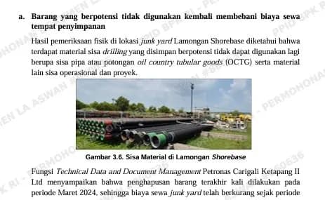 Cost Recovery Disorot BPK, Petronas Ketapang Bebankan Material WK Lain hingga USD34 Ribu