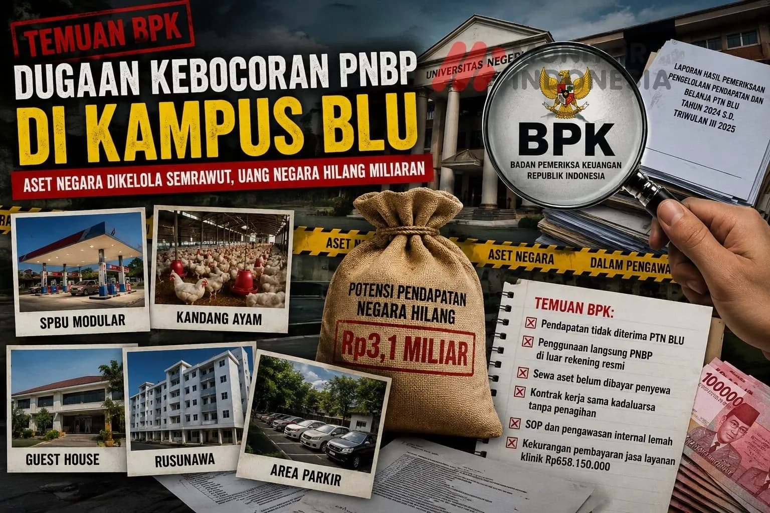 Skandal Bisnis Aset PTN BLU: Dari SPBU, Rusunawa hingga Kandang Ayam