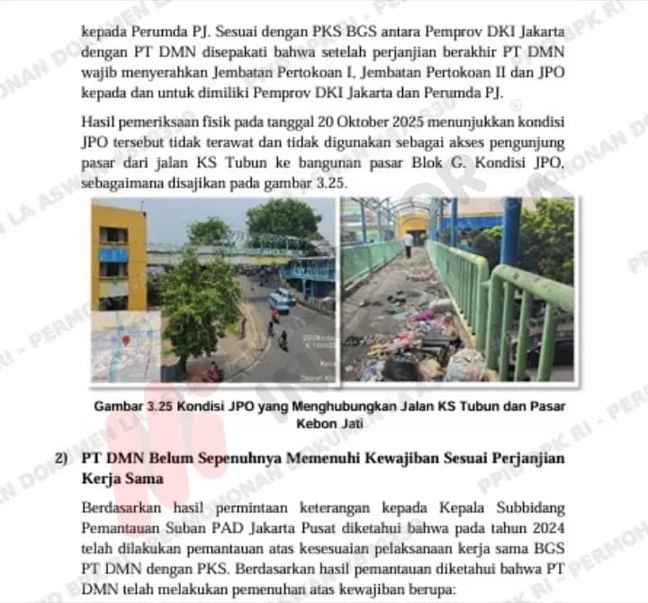 Skandal Aset DKI! BPK Temukan BGS Bermasalah, JPO Kumuh dan Kewajiban Miliaran Tak Dibayar