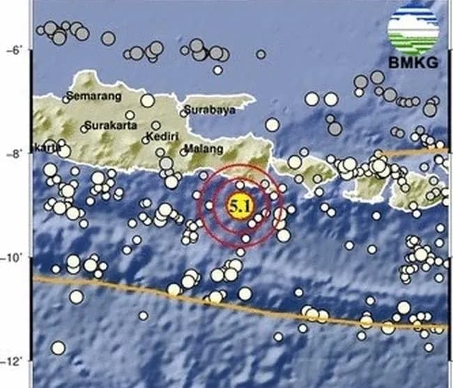 Gempa M5,1 Guncang Jember, Getaran Sampai ke Bali