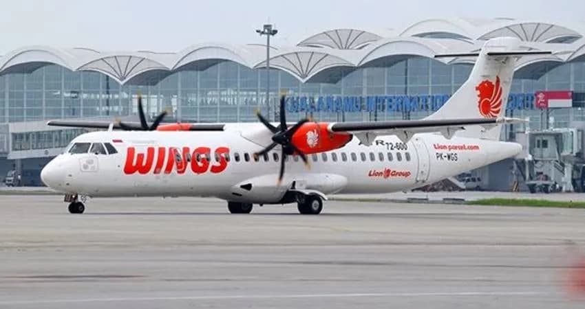 Viral! Pesawat Wings Air Terbang Pakai Baling-Baling Diikat Cable Tie