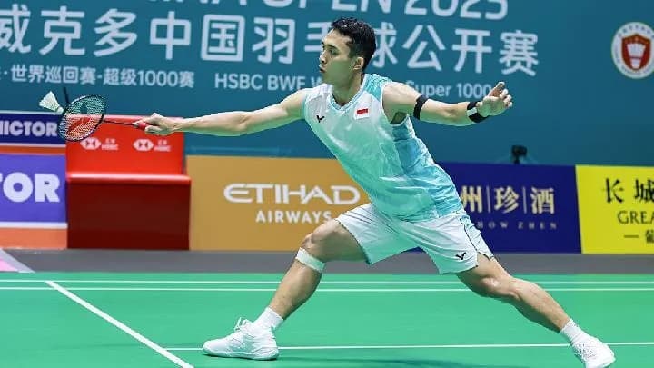 Jonatan Christie Melaju Mulus ke 16 Besar Indonesia Open 2026, Tekuk Jason Teh Dua Gim Langsung