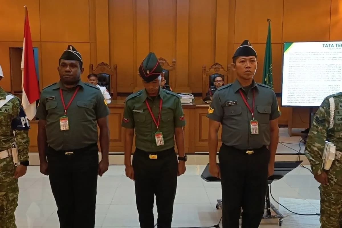 Hari Penentuan Nasib Tiga Prajurit TNI Terdakwa Pembunuhan Kacab Bank BUMN