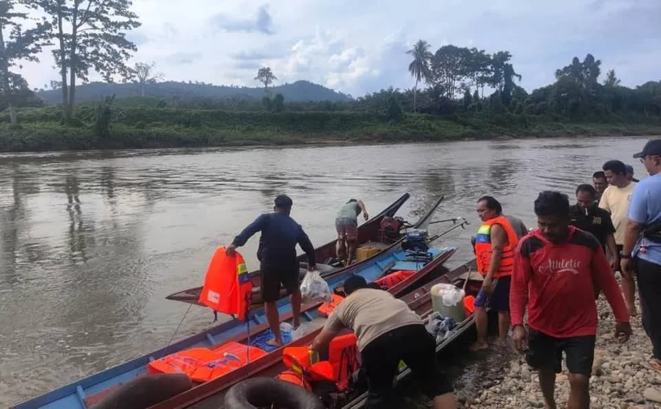 Karyawan PT DSN Hanyut di Sungai Melenyu, Pencarian Hari Kedua Terkendala Arus Deras