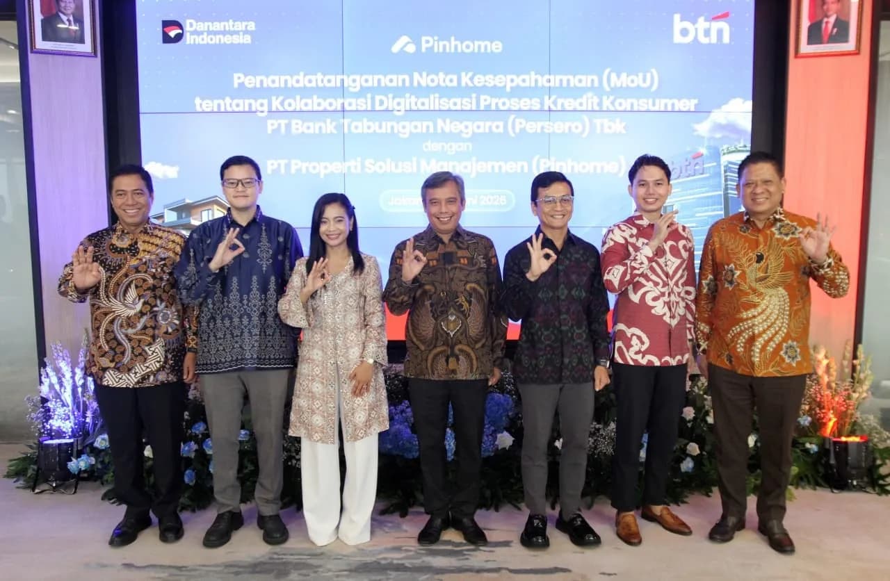 Penandatanganan MoU digitalisasi kredit konsumer di Menara 2 BTN (Foto: Dok. BTN)
