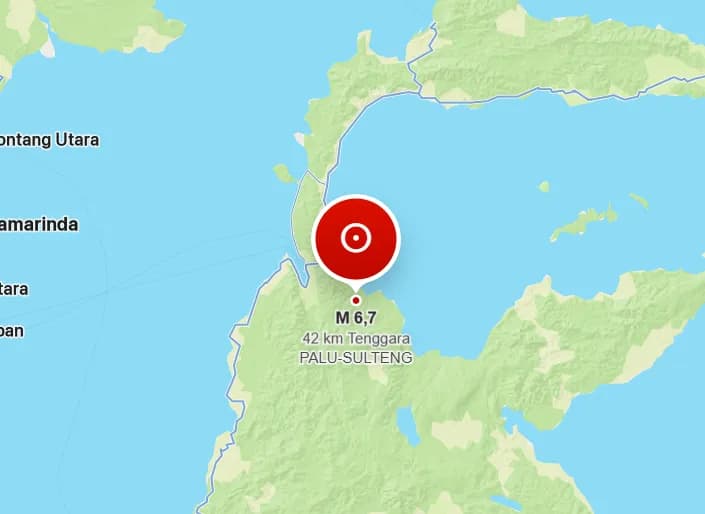 Gempa M 6,7 Guncang Palu