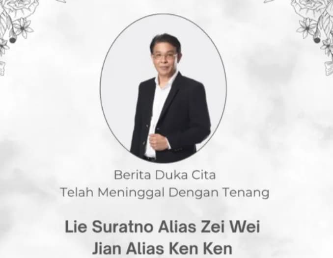 Kader Gerindra Zeng Wei Jian Meninggal Dunia