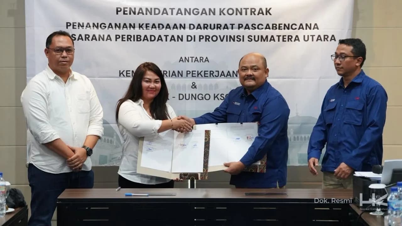 Hutama Karya Garap Pemulihan Prasarana Peribadatan Pascabencana di Sumatera Utara