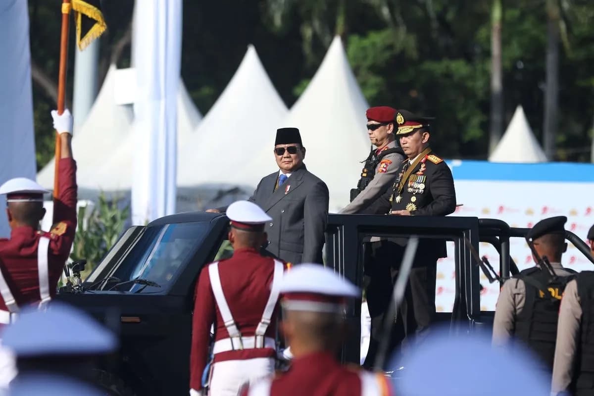 Prabowo Pimpin Upacara Hari Bhayangkara ke-80 di Cikeas, Libatkan 9.000 Personel