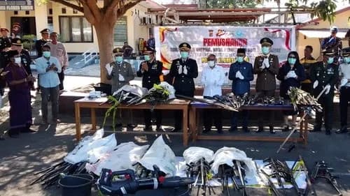 863 Senjata Api Rakitan Dimusnahkan, Flores Timur Tutup Babak Konflik Berdarah Antardesa