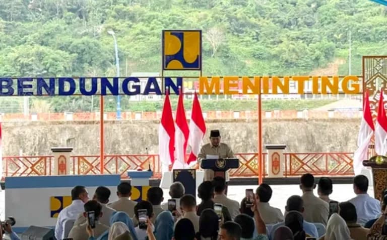 Prabowo Resmikan 5 Bendungan, Investasinya Hampir Rp9,79 Triliun