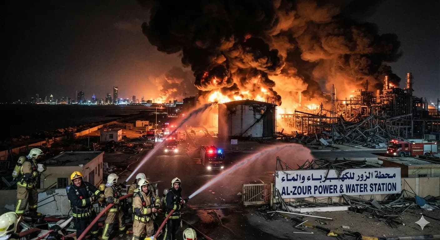 Iran Gempur Fasilitas Listrik Kuwait, Kebakaran Hebat Picu Eskalasi Baru Konflik Timur Tengah