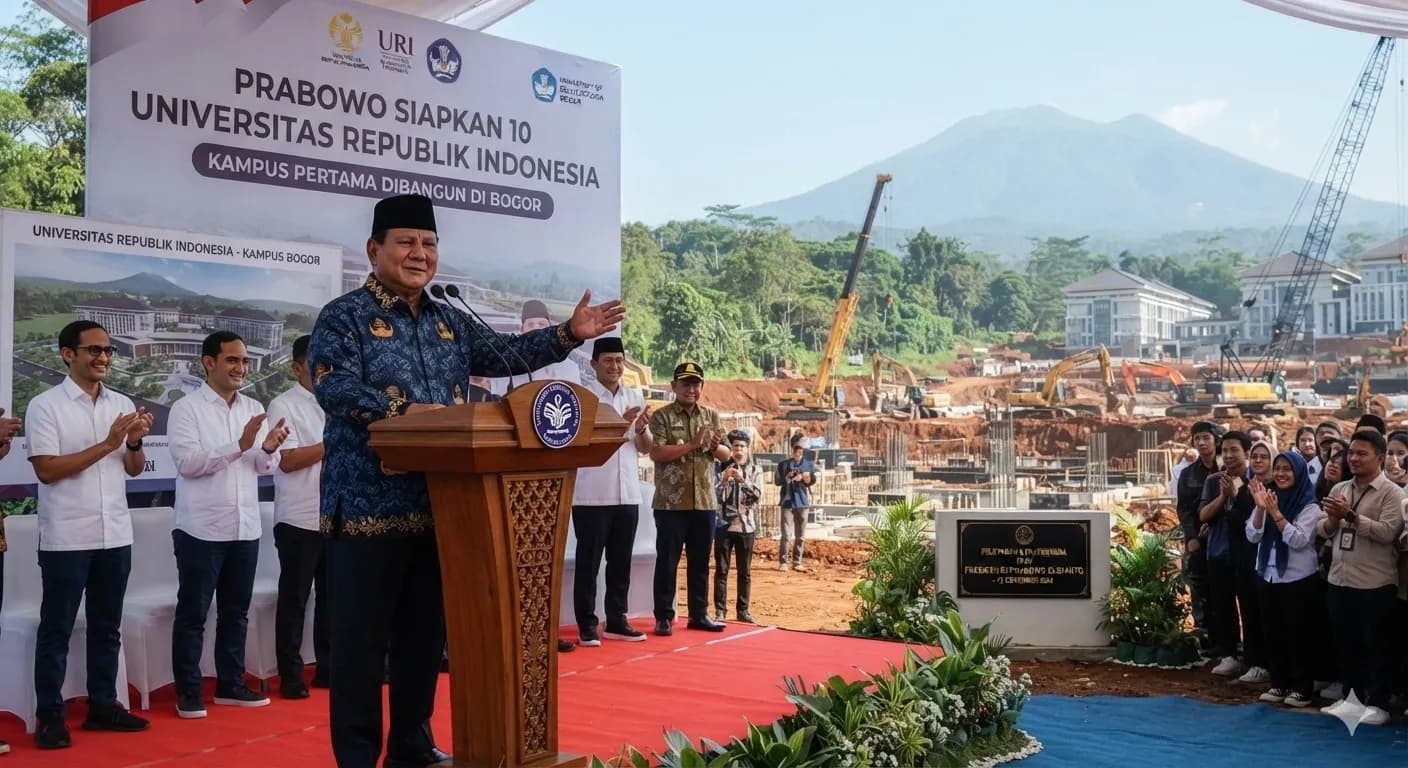 Prabowo Siapkan 10 Universitas Republik Indonesia, Kampus Pertama Dibangun di Bogor