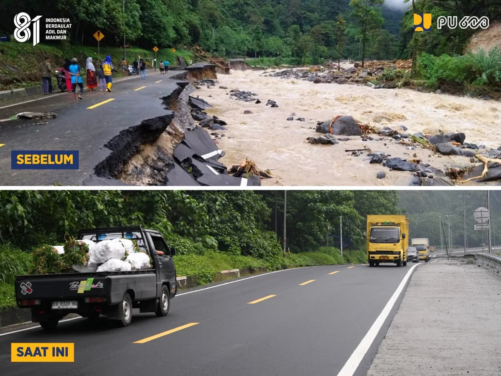 Jalan di Lembah Anai Sudah Pulih, Jalur Padang-Bukittinggi Kembali Normal