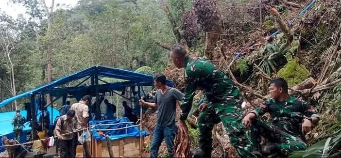 Aparat Gerebek Dua Tambang Emas Ilegal di Hutan Lindung Dairi, Puluhan Tenda Dimusnahkan Pelaku Kabur
