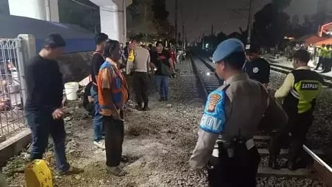 Lansia Tewas Tertabrak KA Bengawan Saat Menyeberang Rel di Sleman