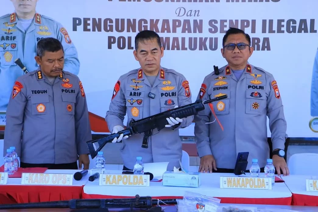 Papua Jadi Target, Polda Malut Gagalkan Dugaan Pasokan Senjata Ilegal