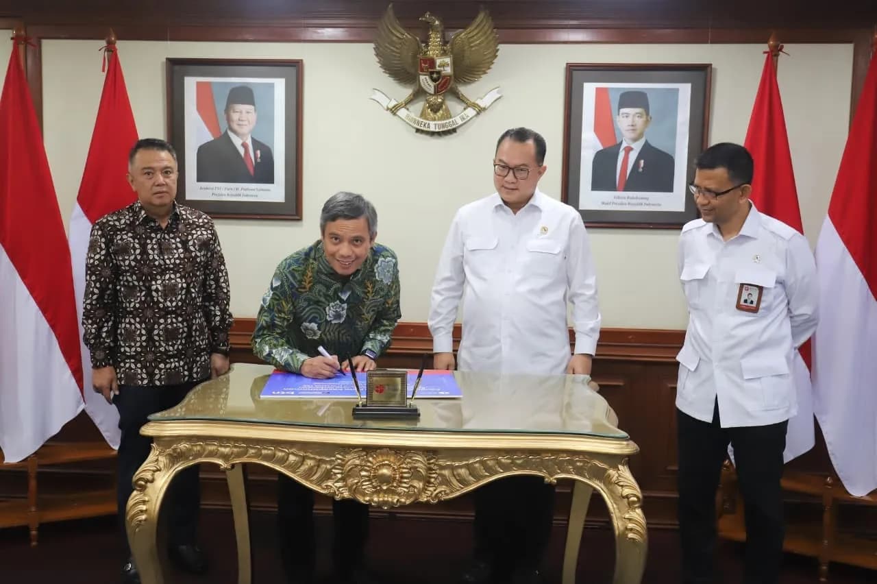 Usai penandatanganan MoU Pemanfaatan Layanan Jasa Perbankan