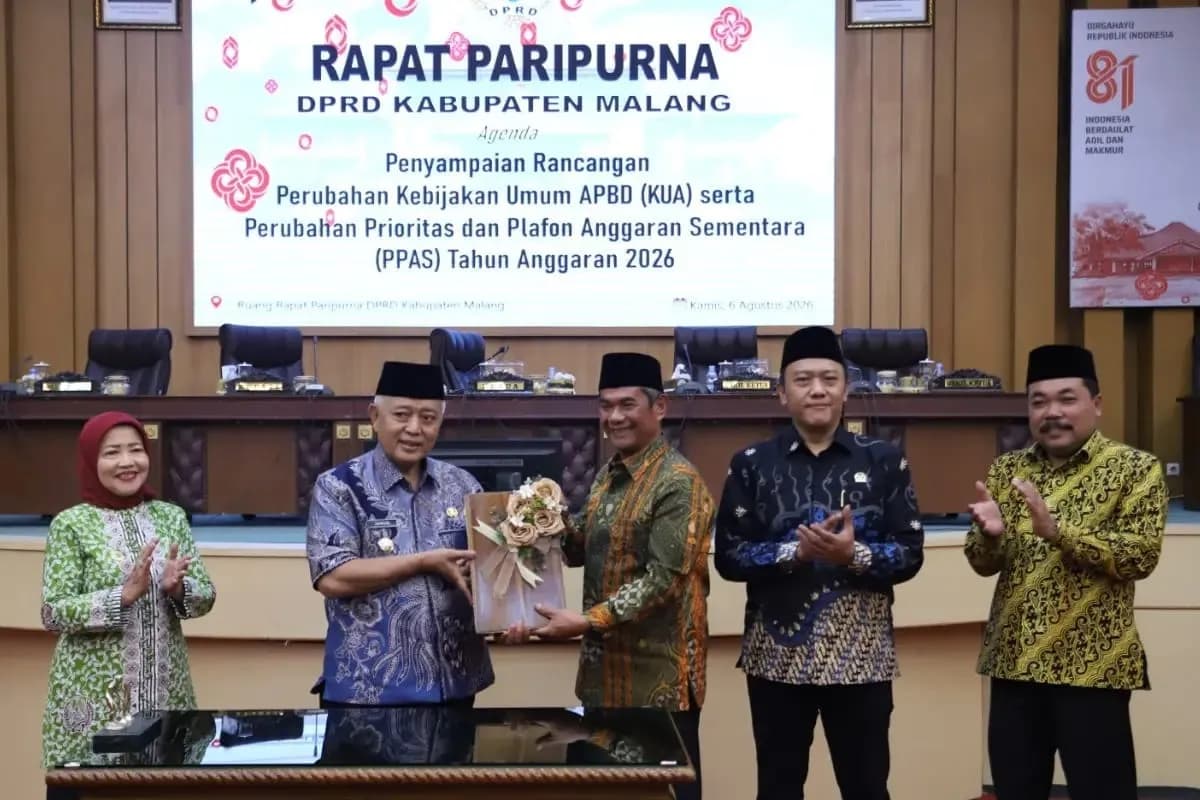 DPRD Kabupaten Malang Gelar Rapat Paripurna Bahas Rancangan Perubahan KUA-PPAS 2026