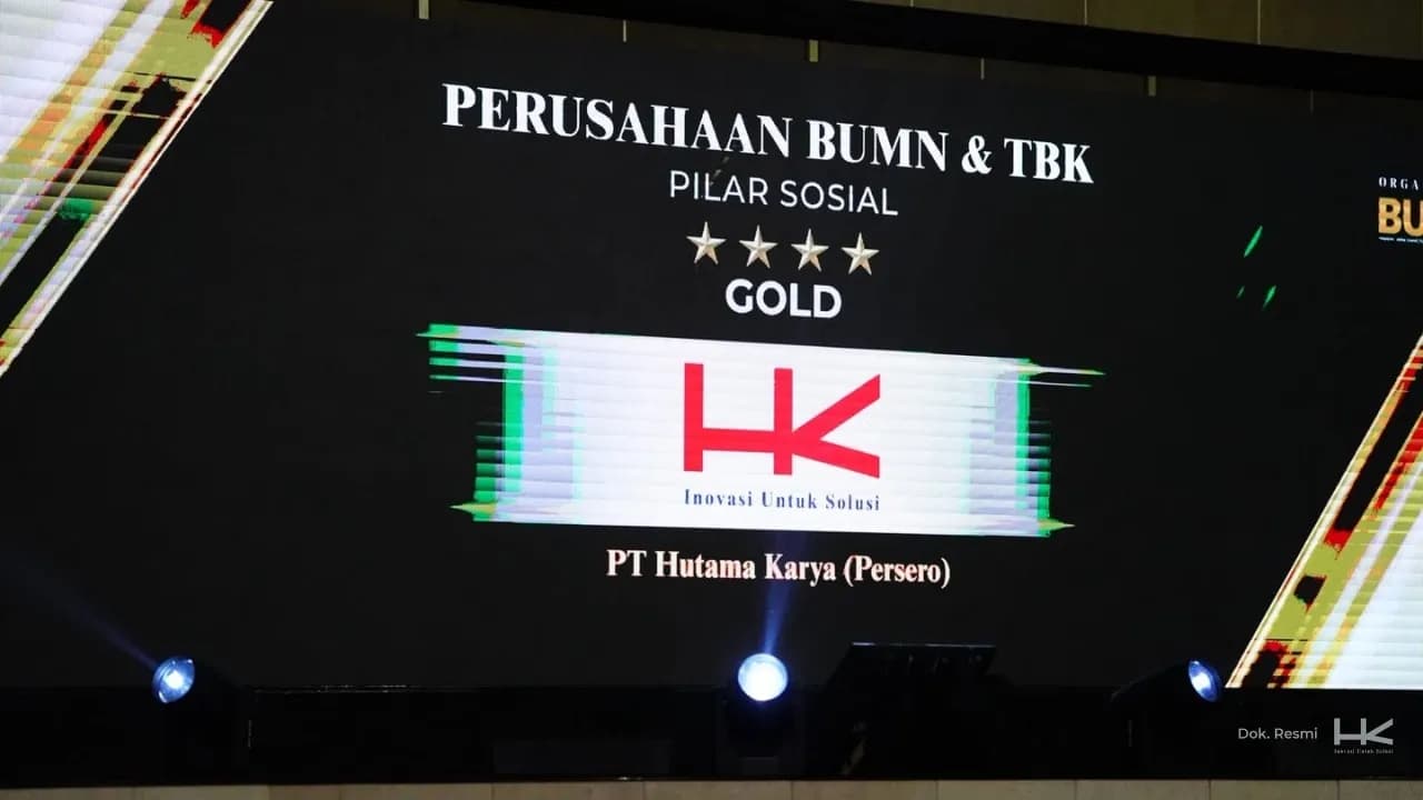 Hutama Karya Borong 3 Penghargaan Gold Bintang 4 JTSL dan CSR