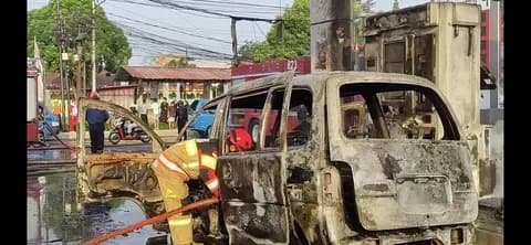Mobil Mendadak Terbakar Saat Isi BBM, SPBU Cilendek Bogor Ikut Dilalap Api