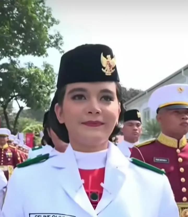 Celina Olivia, Pembawa Bendera Merah Putih di Upacara HUT ke-81 RI