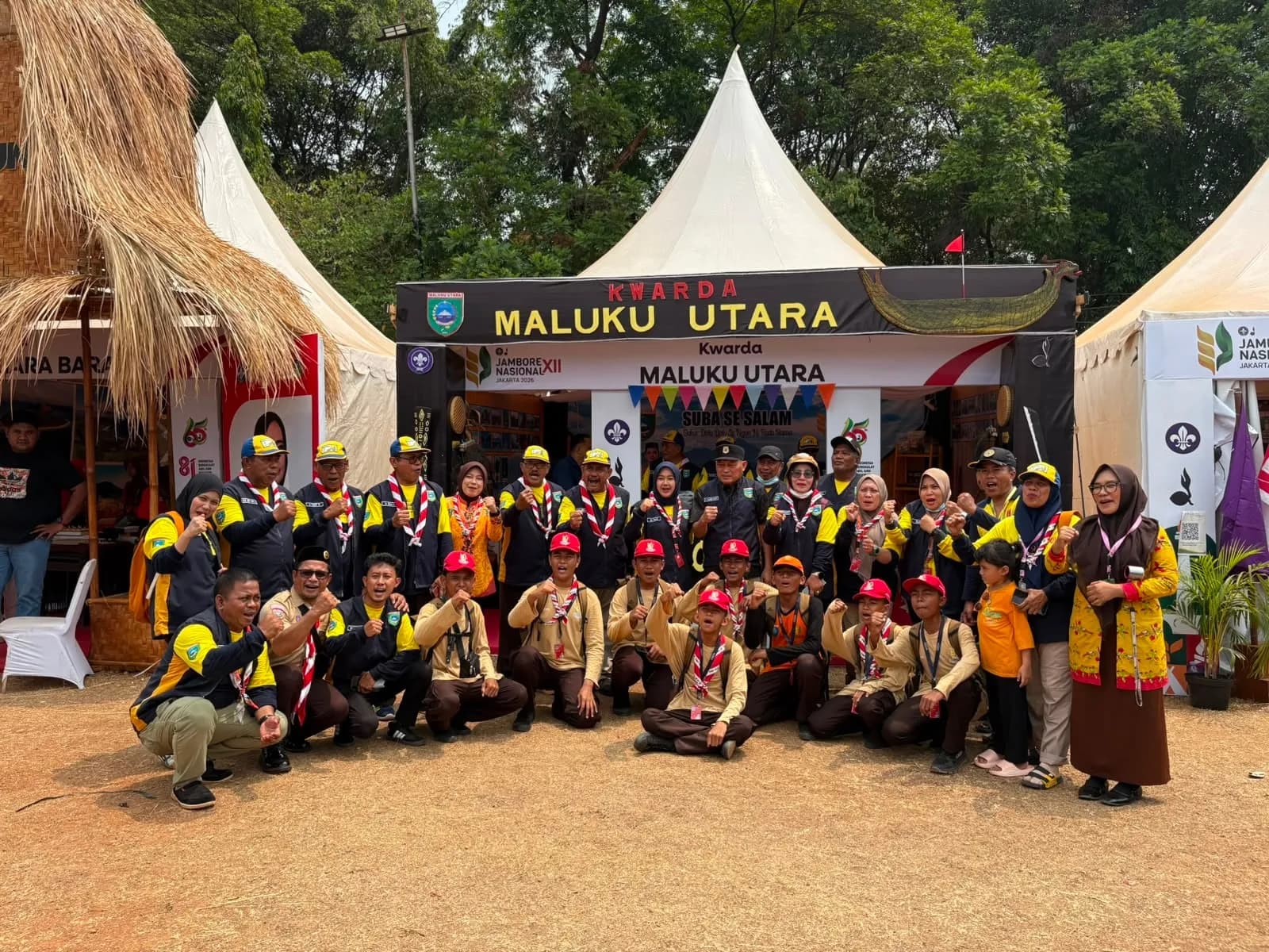 Wagub Sarbin Sehe Kunjungi Peserta Pramuka Jamnas XII di Cibubur