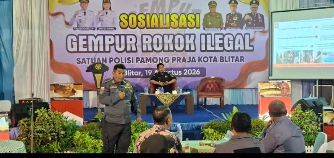 Tekan Peredaran Rokok Ilegal, Satpol PP Kota Blitar Perkuat Sinergi dengan Trantibum dan Satlinmas